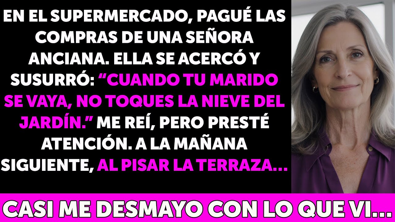 “En el súper, una anciana me advirtió  *‘Cuando tu marido se vaya, no pises la nieve del patio’… L