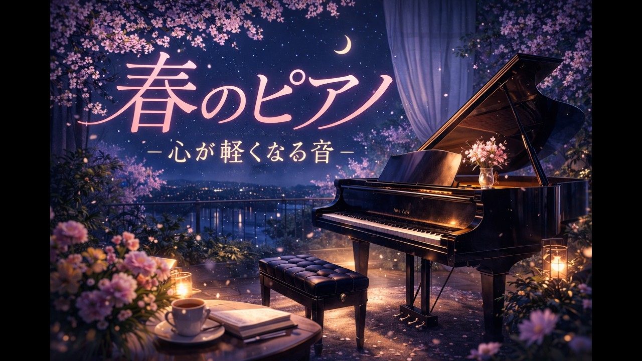 【春のピアノBGM】心が軽くなる印象派ソロピアノ｜作業・読書・リラックス用