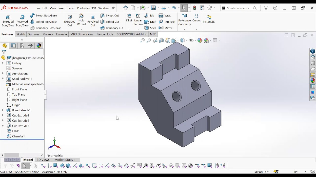 Extrude Boss & Extrude Cut