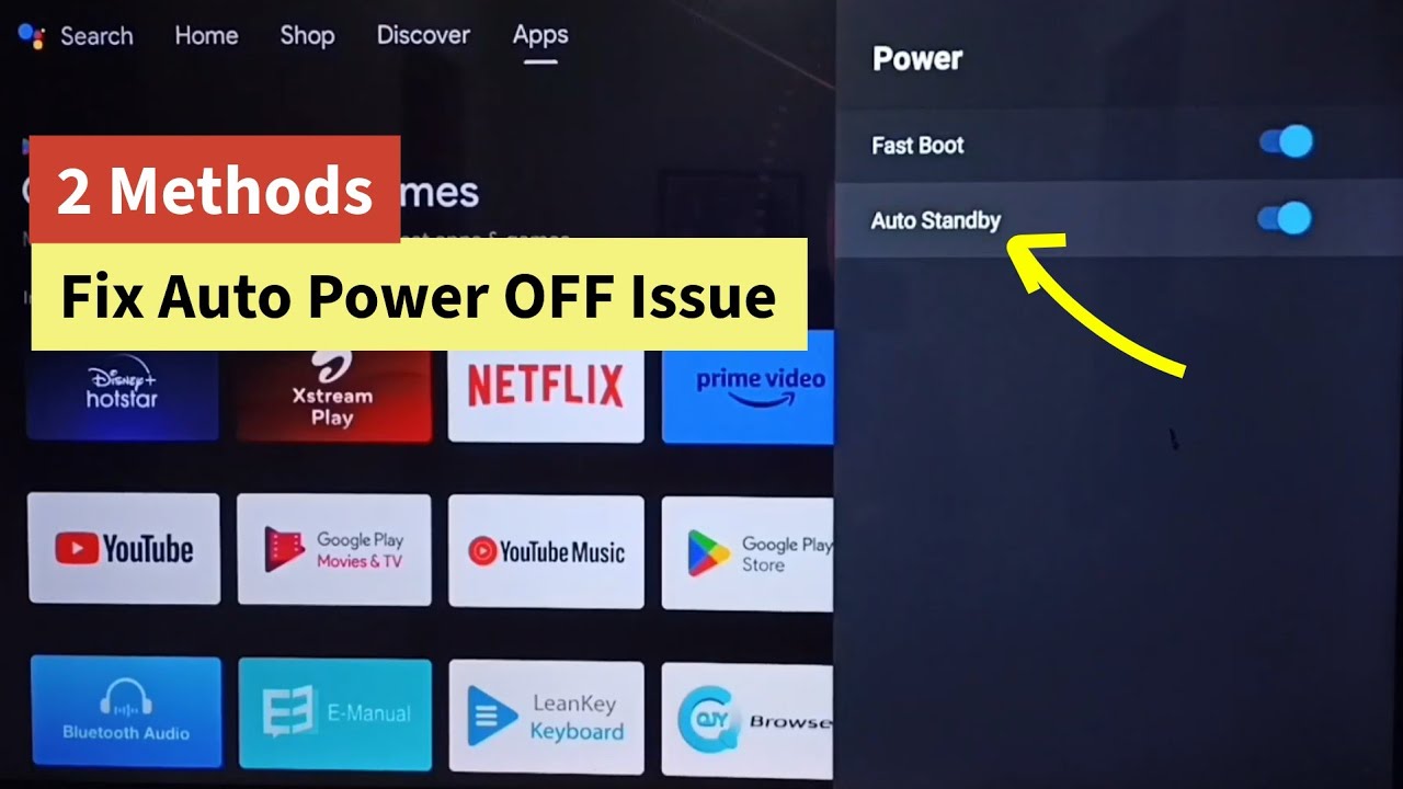 Все Android TV | 2 способа решения проблемы с автоматическим выключением питания