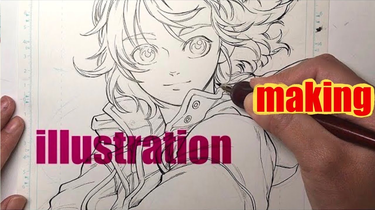 【イラストメイキング】Gペンでペン入れ#34