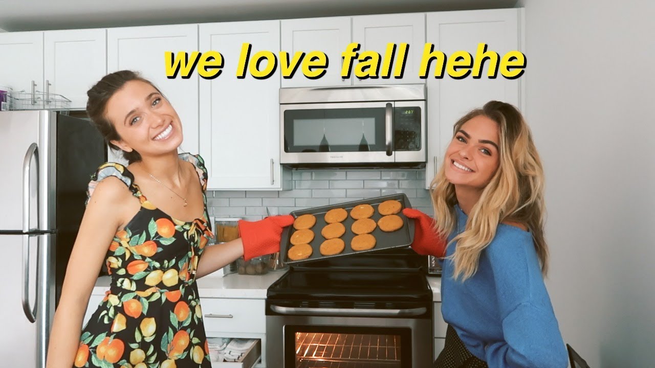 baking pumpkin cookies with summer & hannah