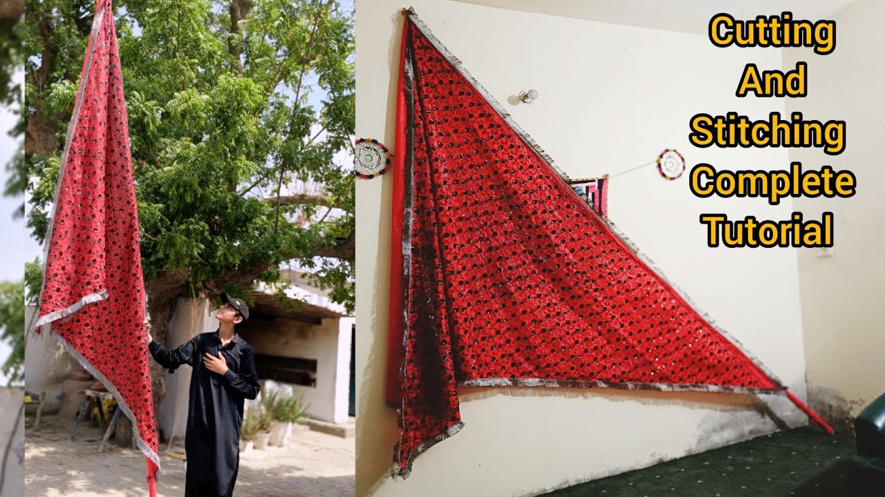 Cutting and stitching of Alam || Hazrat Maola as Ghazi Abbas Alamdar