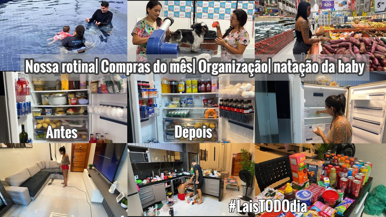 #Laistododia| COMPRAS DO MÊS+Faxina na geladeira e organização da casa+ aula de natação da baby✨