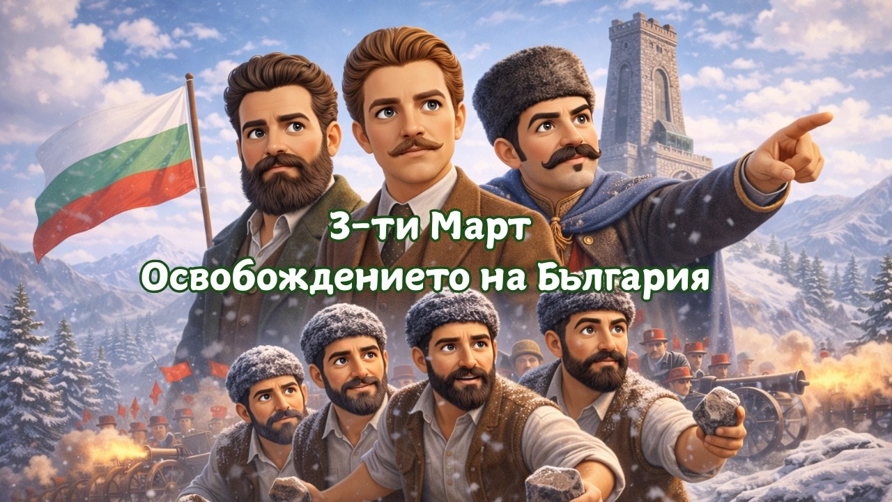 3 март за деца 🇧🇬 Защо празнуваме Трети март?