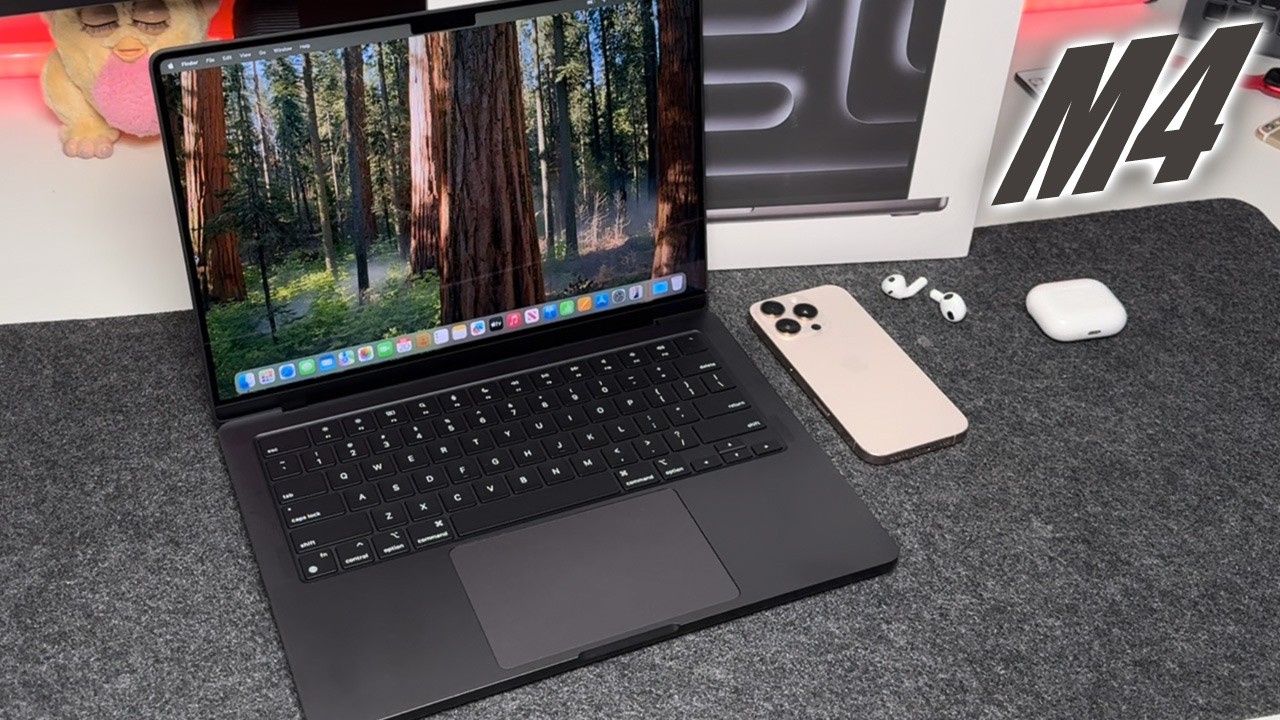 Распаковка Macbook Pro M4 Space Black и сравнение с Space Grey