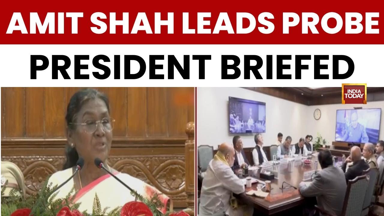 Delhi Terror Attack: Amit Shah Briefs President Murmu, High-Level Meetings Underway