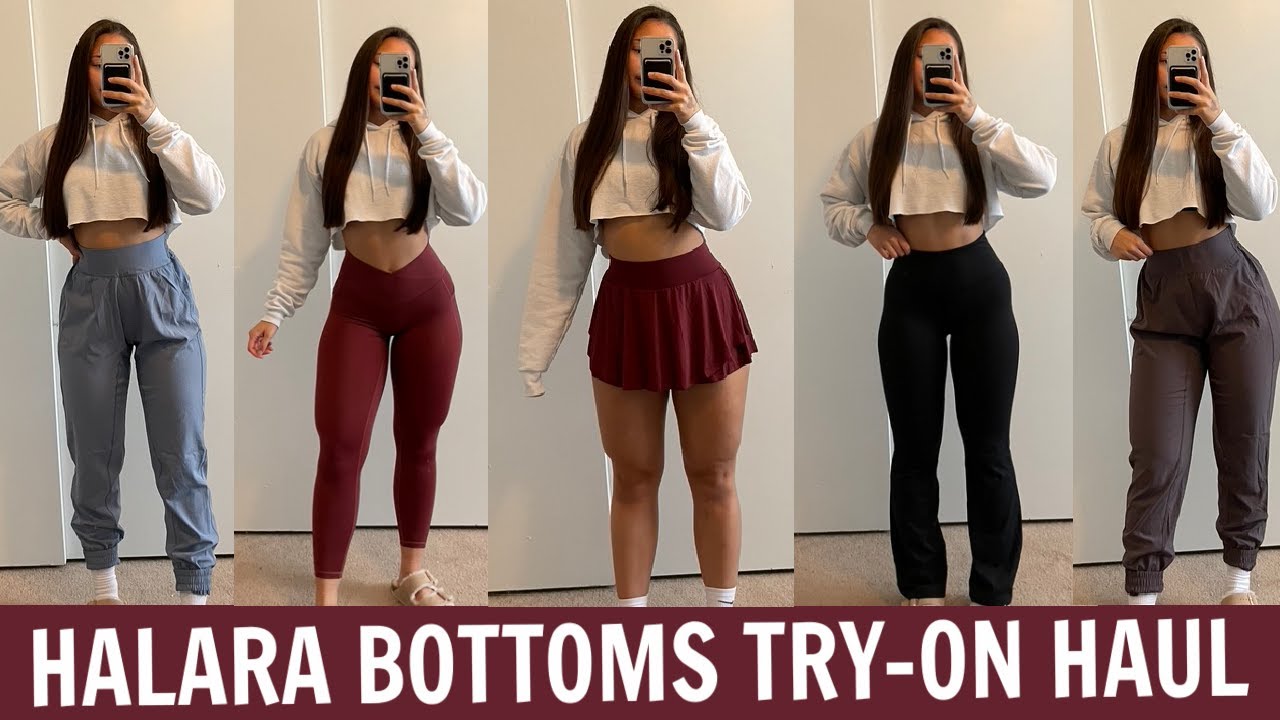 halara bottoms haul | yoga pants, joggers, leggings, & skort