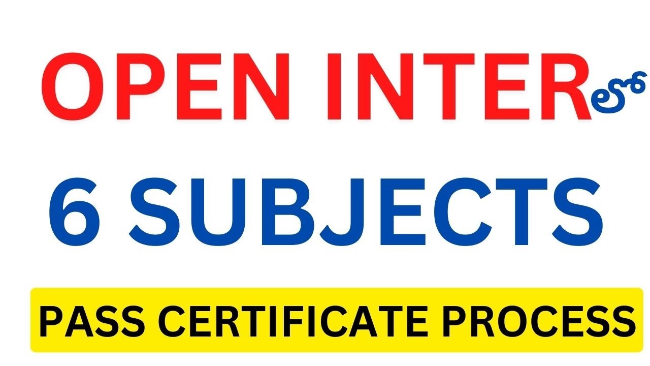 Telangana Open School TOSS Admission  2023. Open Inter How Many Subjects Need to Pass,Ph 8801045488