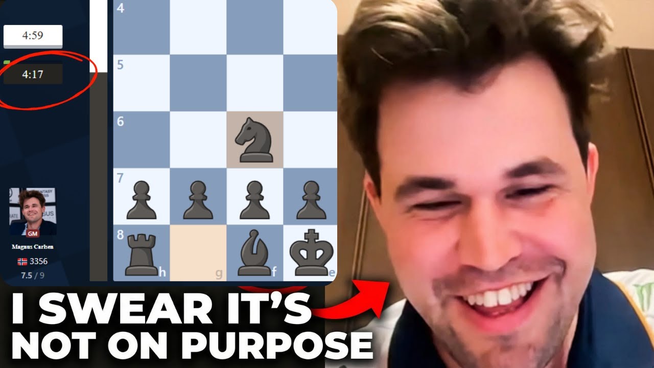 Magnus is LATE to an ONLINE BLITZ Game “I SWEAR IT’s NOT ON PURPOSE”