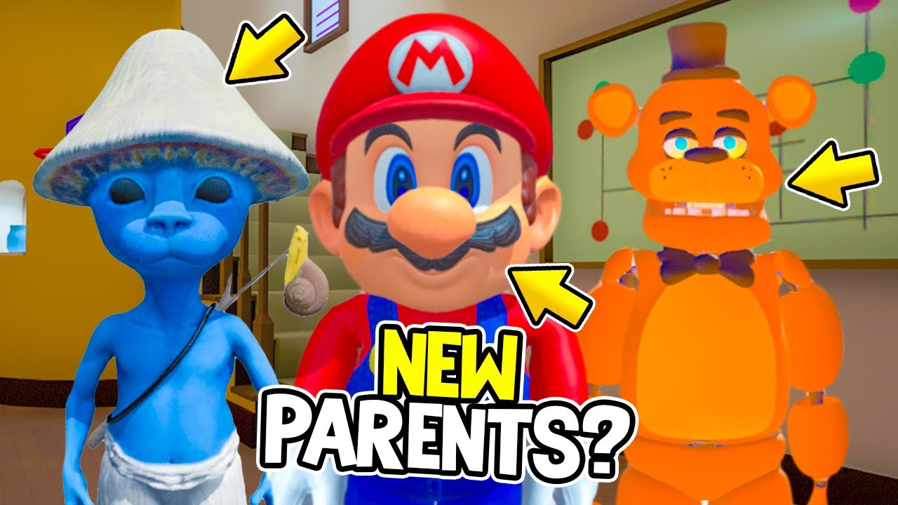 SMURFCAT, MARIO, FNAF FREDDY SAD STORY... Funny Baby In Yellow Experiments
