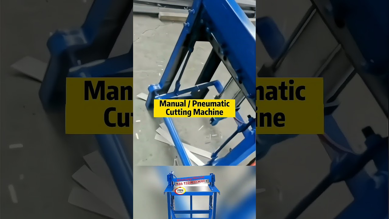 Pneumatic cutting machine for metal sheets