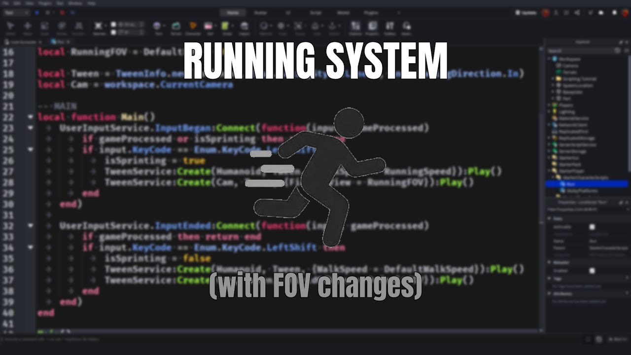 Running System & FOV Adjustment 101 | Roblox Studio