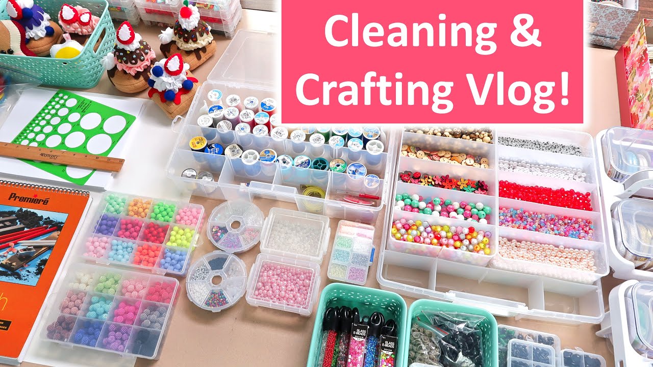 Cleaning & Organizing my Craft Room! 😊 Plus Designing & Making More Felt Plushies 💕❤️ Crafting Vlog!