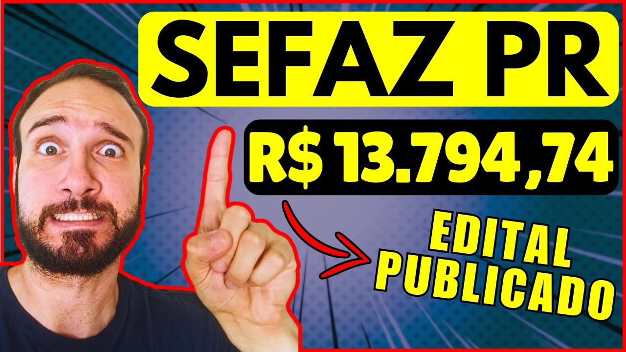 CONCURSO SEFAZ PR 🔴 Agente Fazendário | Edital Publicado | 60 Vagas | CEBRASPE