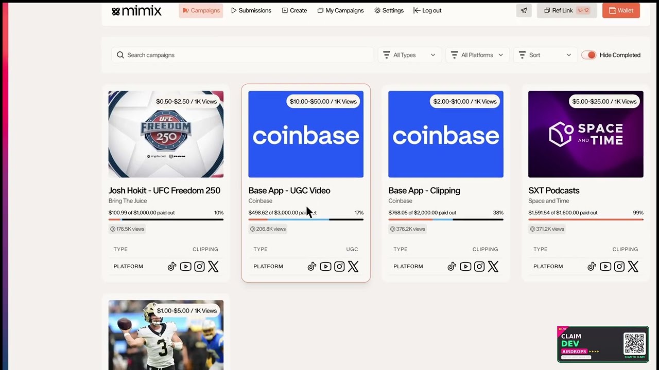 Mimix Airdrop - Earn USDC From Clipping Today