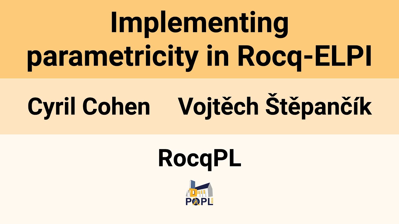 [RocqPL'26] Implementing parametricity in Rocq-ELPI