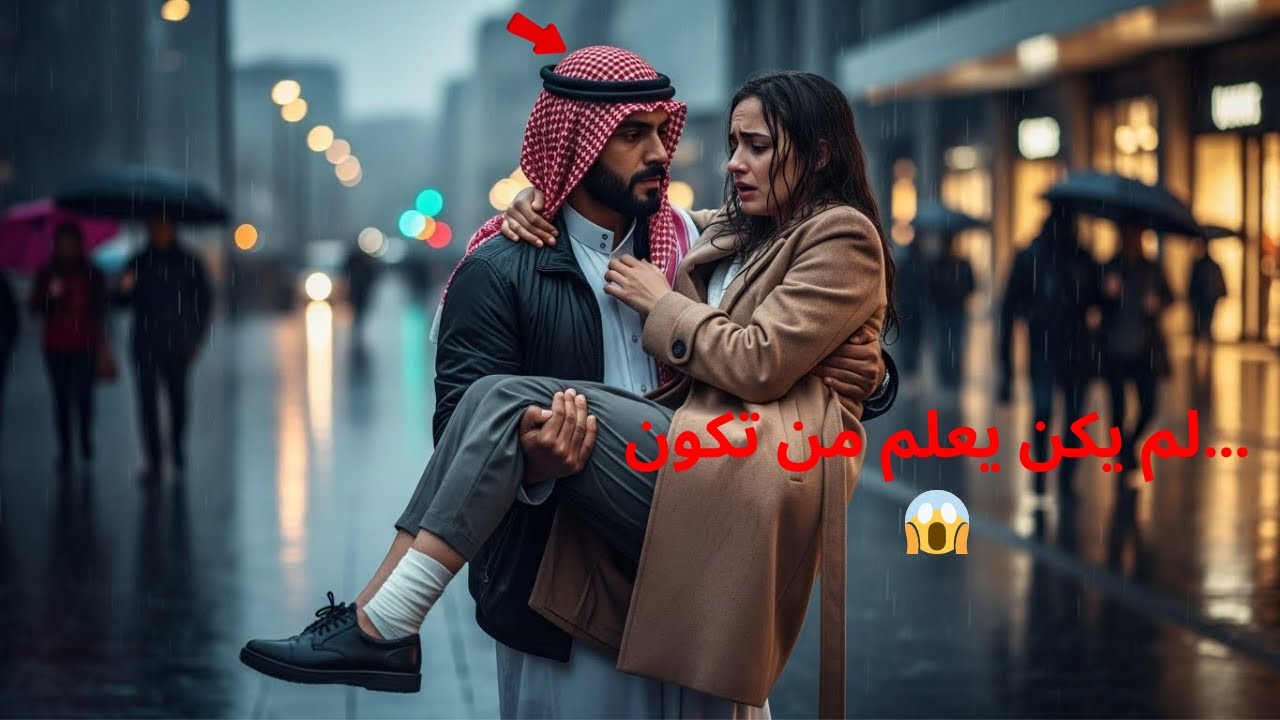حملها تحت المطر وهي مصابة… ولم يعرف أنها مليارديرة ستغيّر حياته للأبد! 😱💔