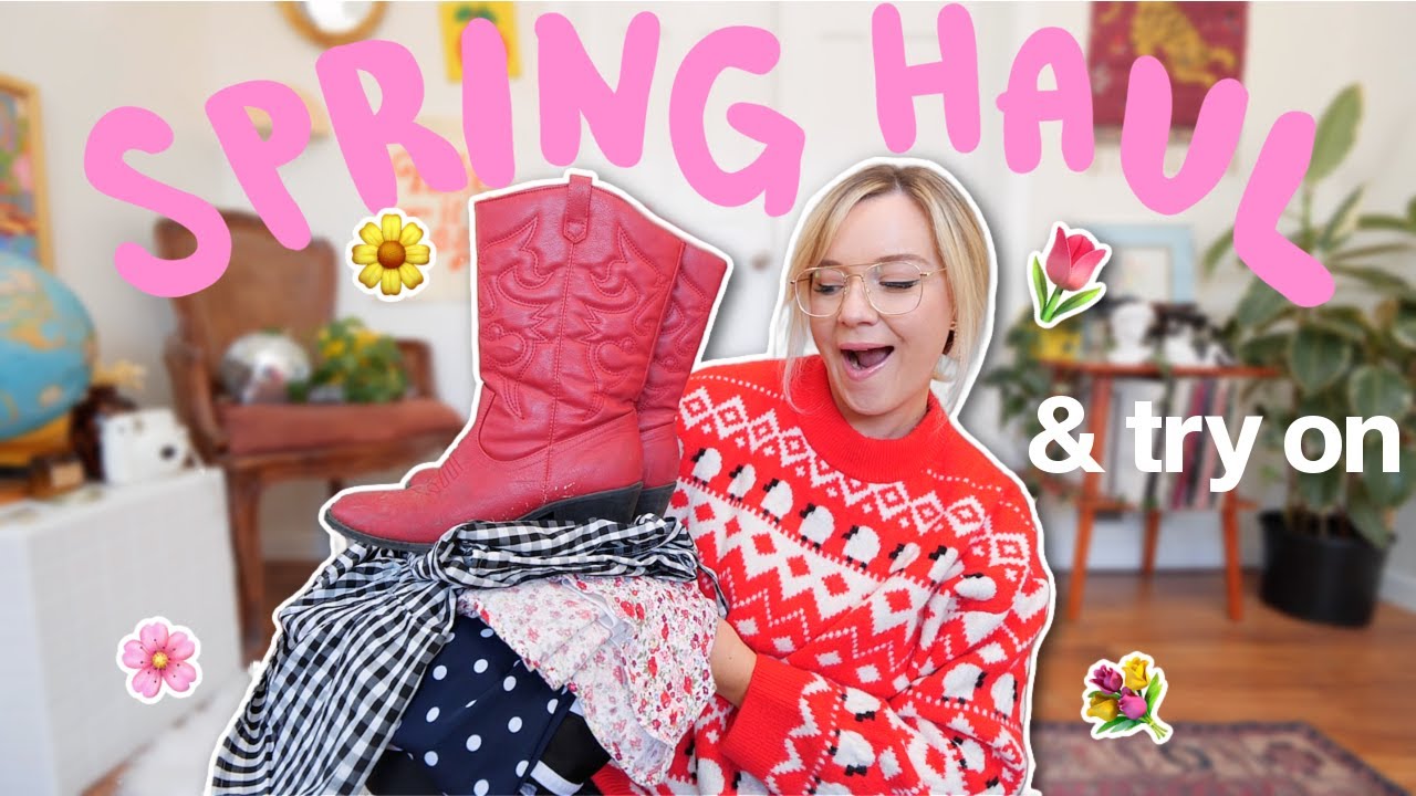 i thrifted my DREAM wardrobe for SPRING 🌸🌷 (thrift try on haul!)