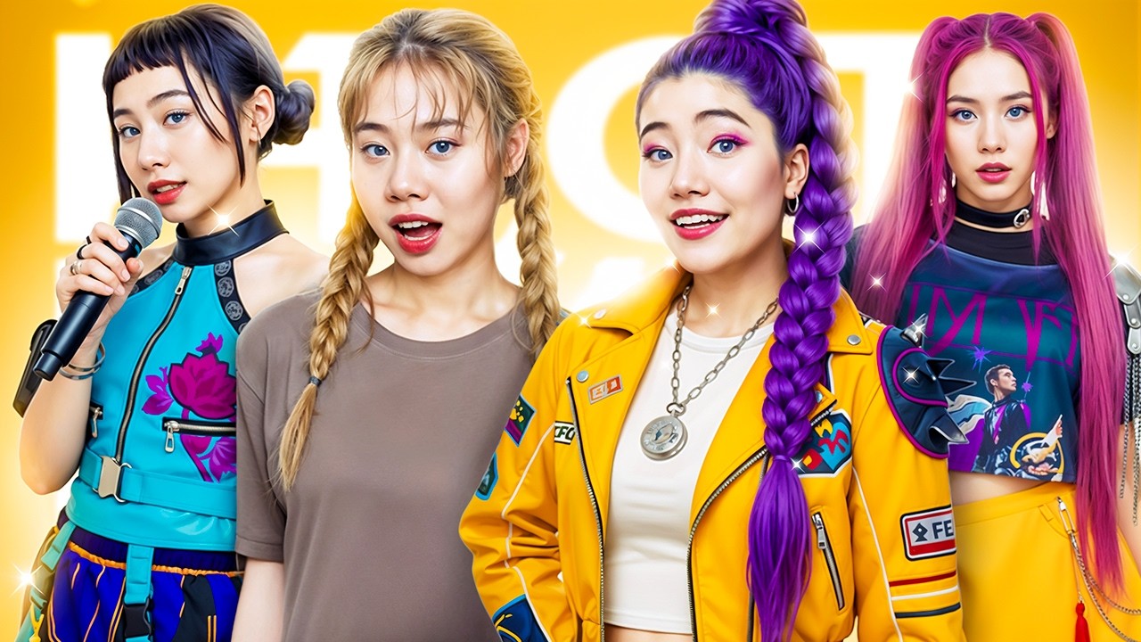 Бедная Девочка Усыновлена Охотницами На Демонов K-pop! Реальная Жизнь Хантрикс