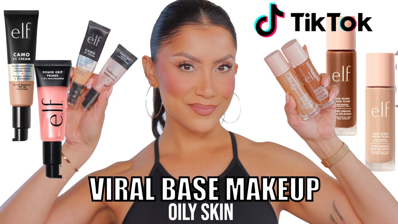 TIKTOK MADE ME DO IT | VIRAL BASE *drugstore* MAKEUP & ALL DAY WEAR TEST *oily skin*| MagdalineJanet