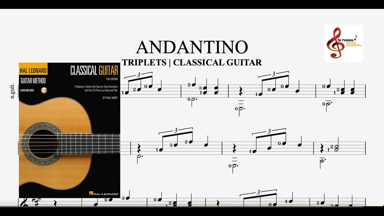 Andantino - Classical Guitar Method Book 1 - Hal Leonard | Notes & Tab