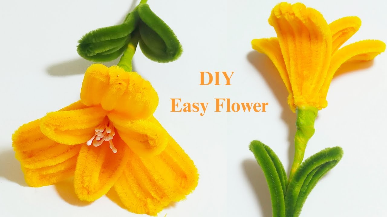 DIY Easy Flower | how to make a beautiful flower with pipe cleaner | Easy way for Tutorial Flower