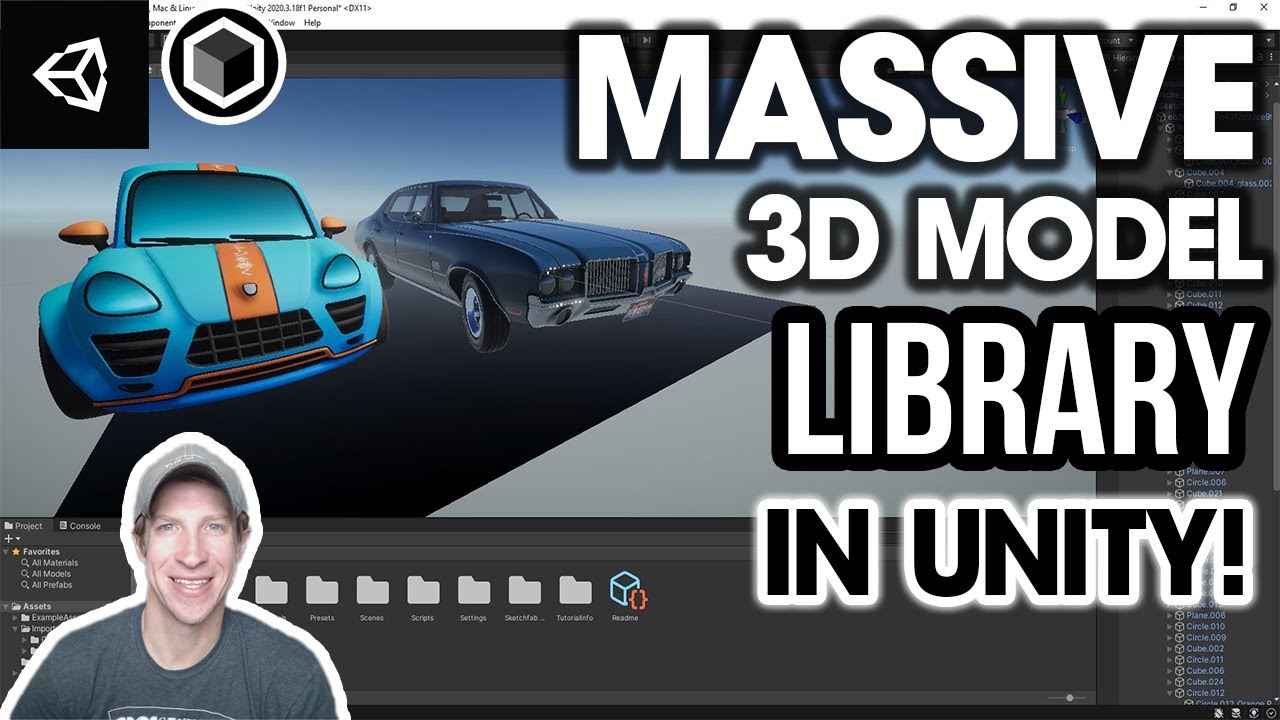 Как импортировать модели SKETCHFAB в UNITY! (Обновлено для версии 2021 года)