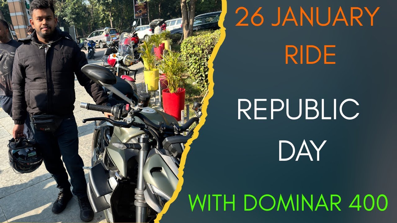 26 JANUARY RIDE WITH DOMINAR 400 YEARS 1 RIDE IN 2026 IN REPUBLIC DAY#indianarmy #rider #dominar400