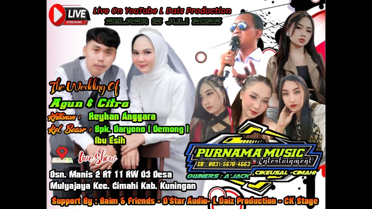 SABRANG TERASI - RAYA AILA | PURNAMA MUSIK | LIVE DESA MULYAJAYA 15 July 2025