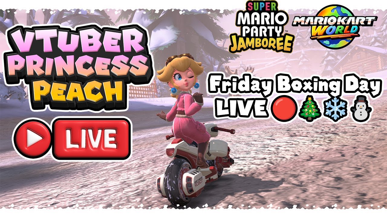 [ 🔴LIVE] VTuber Princess Peach - Boxing Day ❄️⛄ Super Mario Party Jamboree ✨🎈