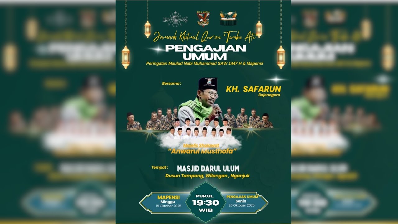 🔥🔥🔥🔴 Live Pengajian Umum KH. Safarun - Desa Tampang - Wilangan - Nganjuk