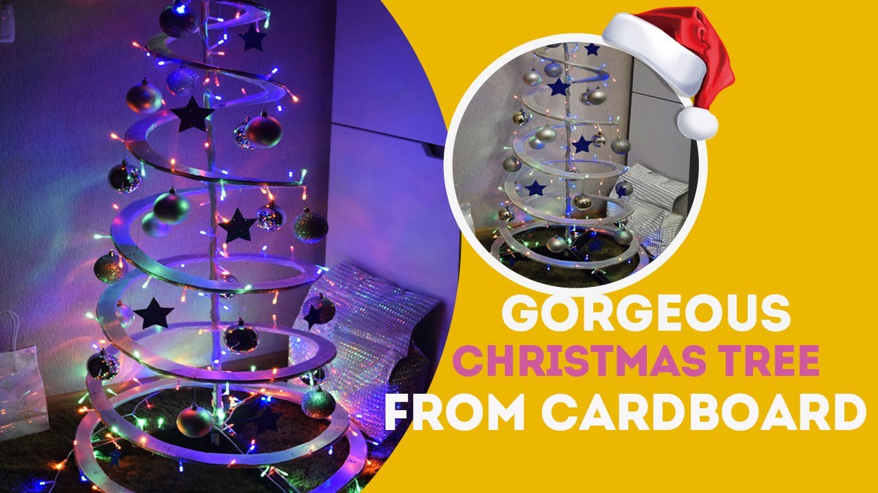 Шикарная стильная елка из обычного картона своими руками!❄️DIY Christmas Tree