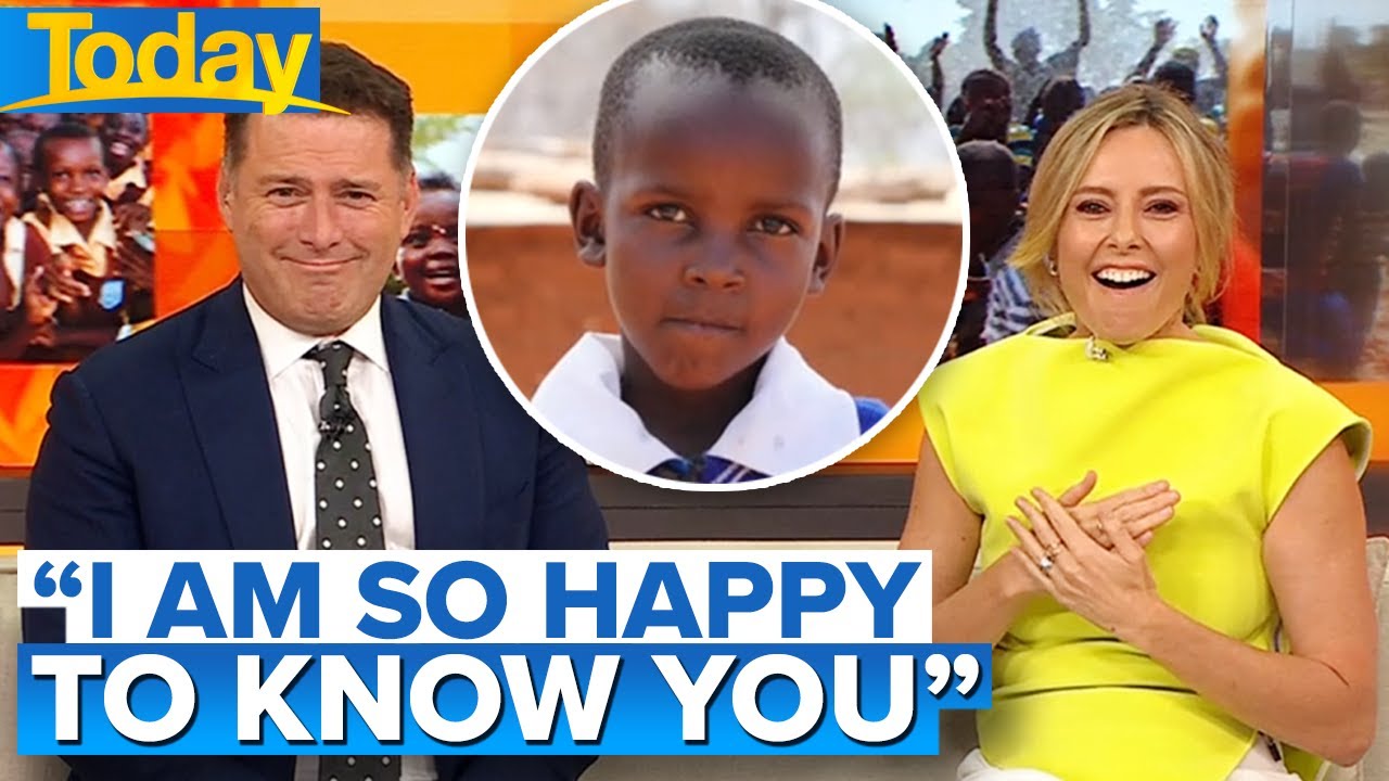 Ally surprised with special message from sponsor children | Today Show Australia