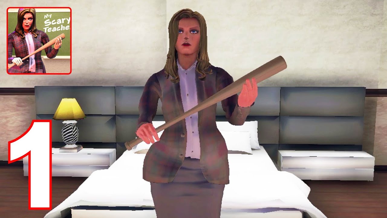 My Scary Teacher Creepy Game‪s‬ Gameplay Walkthrough Part 1 Level 1 -  4