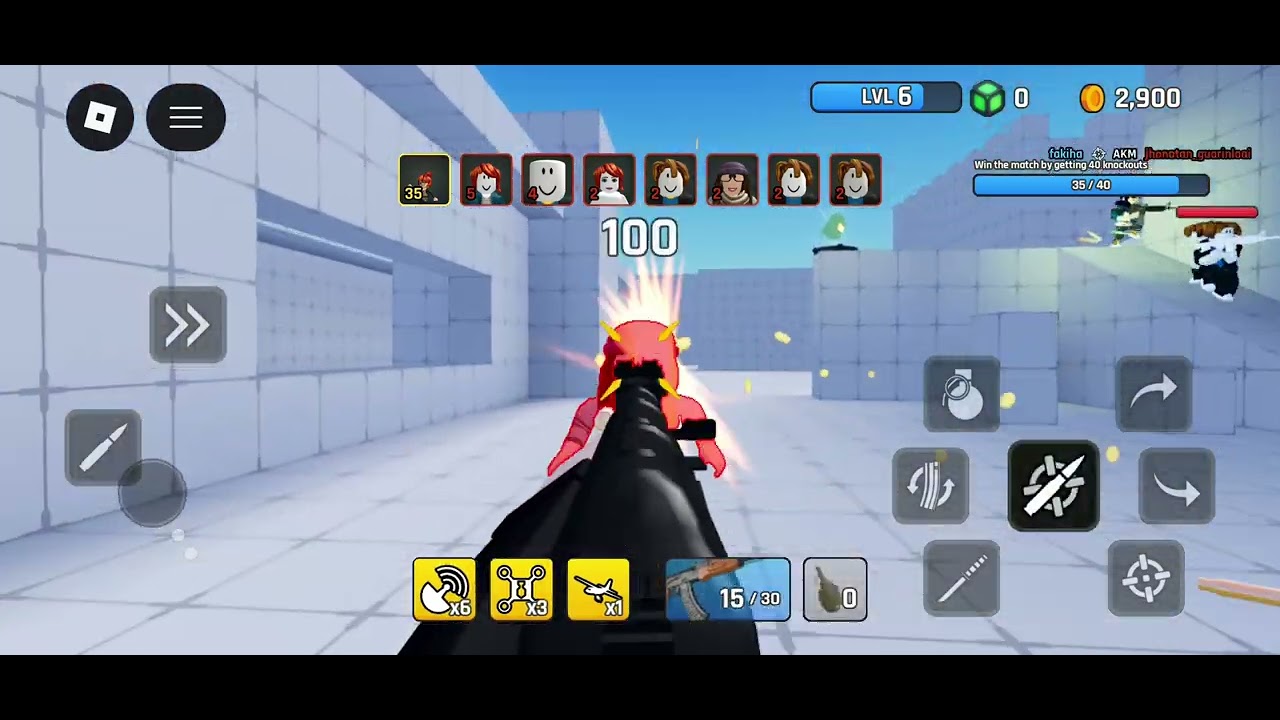 Winning combat arena with 40 kills Roblox