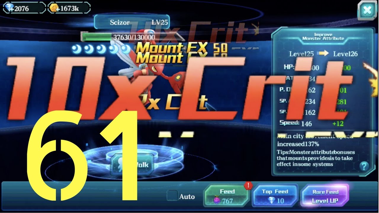 Game of Monster (Pokeland Legends): 1K+ FEEDS + 1.7K DIAS MOUNT TRAINING!! IS IT SUPER EFFECTIVE???