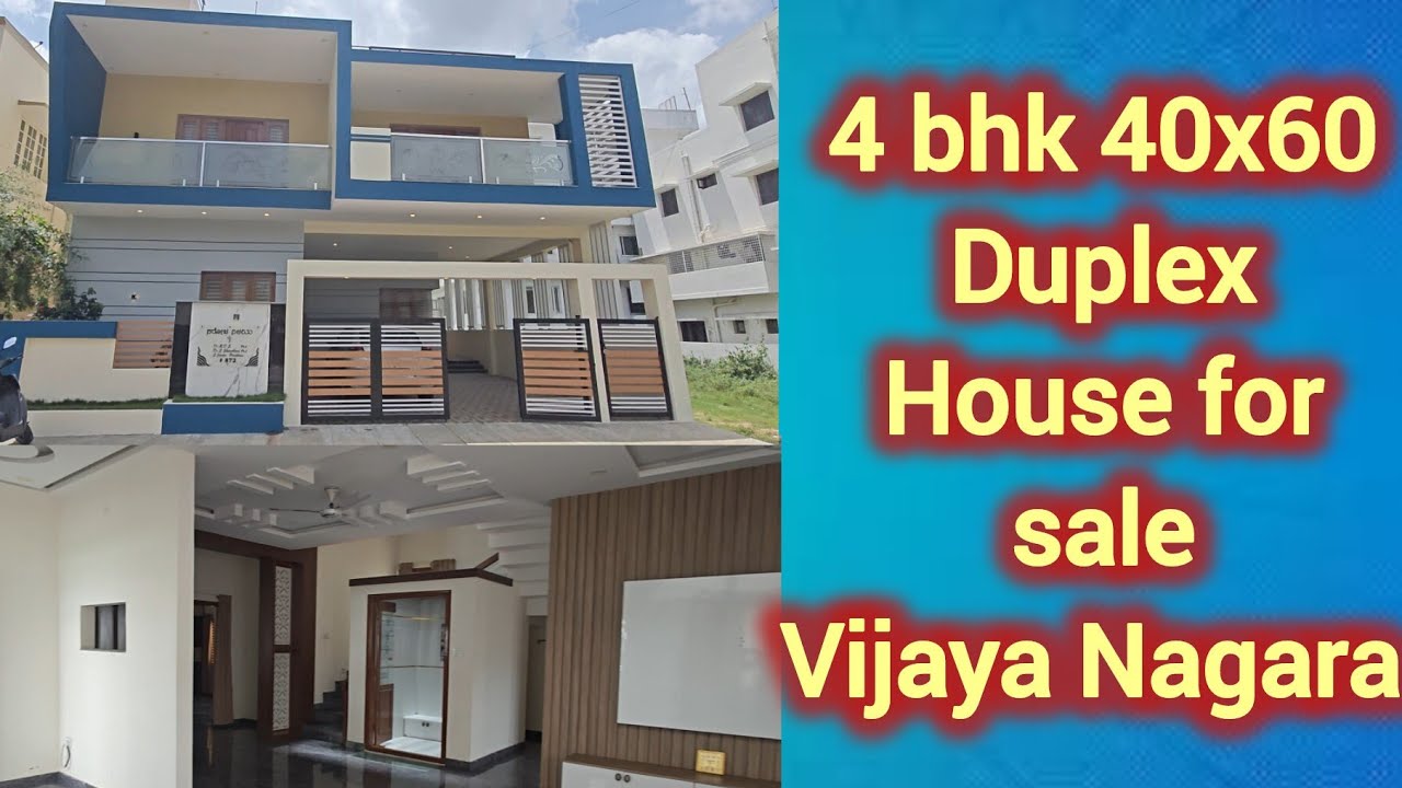 4BHK  40x60 Duplex House for sale at Vijaya nagara,Mysore . Near Ring Road