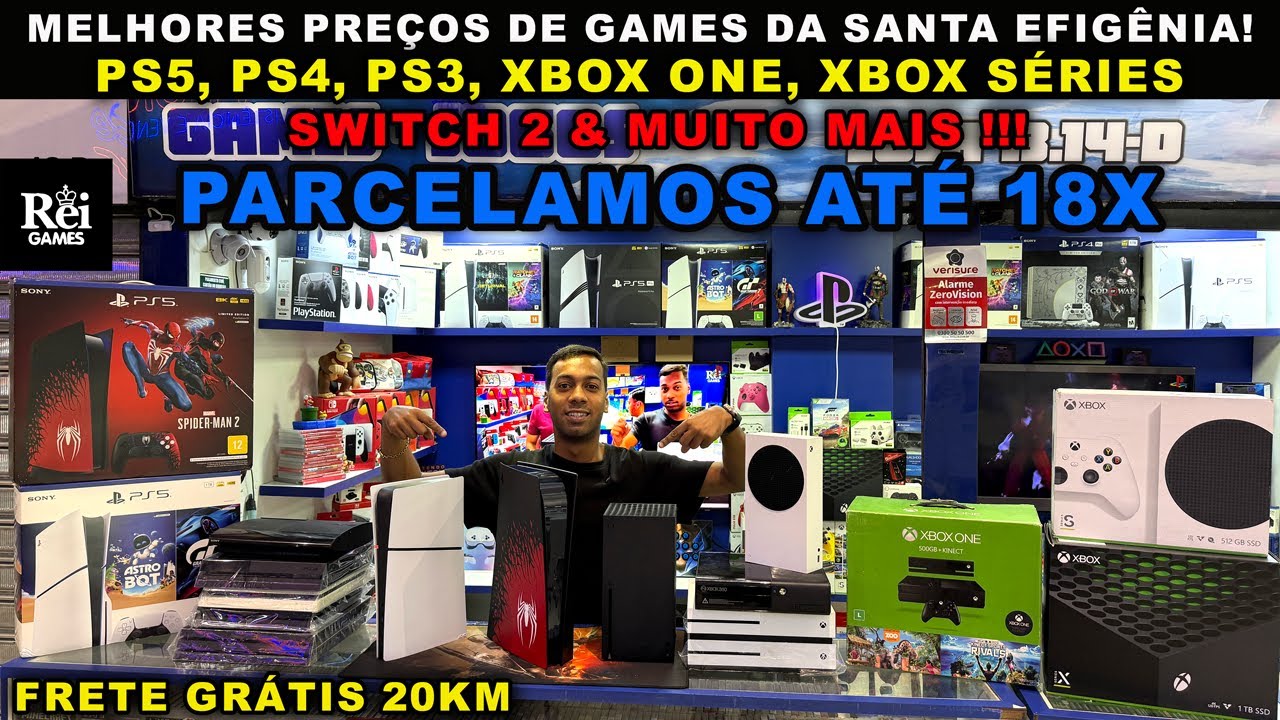 MELHORES PREÇOS DE GAMES DA SANTA IFIGÊNIA! PS5, PS4, PS3, XBOX ONE, XBOX SÉRIES!!! REI GAMES