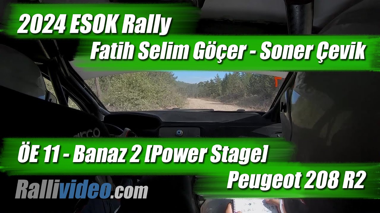 INCAR // 2024 ESOK Rally / Fatih Selim G&ouml;&ccedil;er - Soner &Ccedil;evik / &Ouml;E 11 - Banaz 2 [Power Stage]