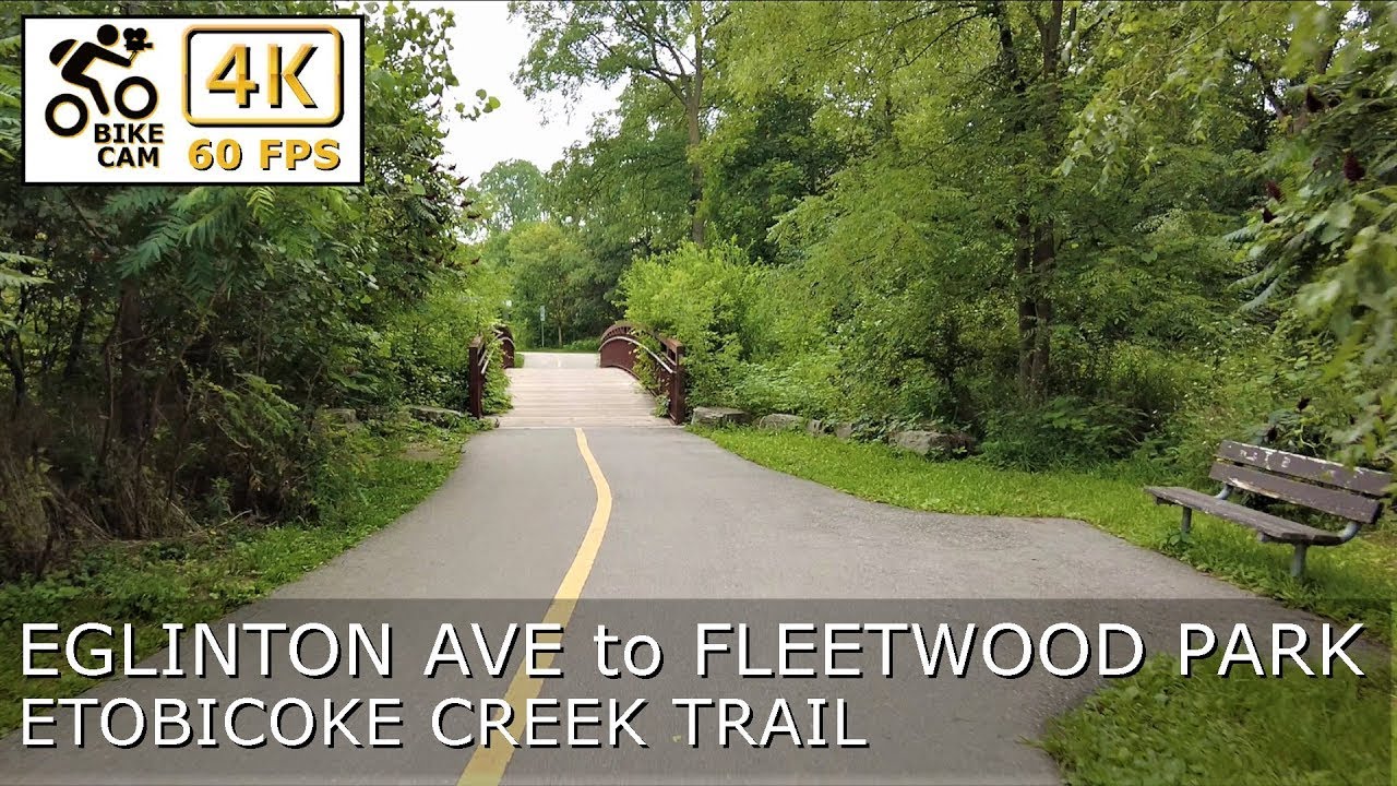 🚴‍♂️ Scenic Ride Along Etobicoke Creek Trail: Eglinton Ave to Fleetwood Park | 4K Adventure! 🌳