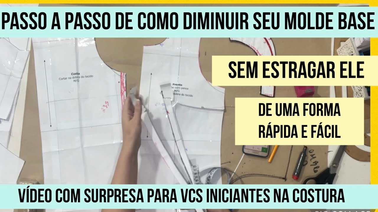 PASSO A PASSO DE COMO DIMINUIR E AUMENTAR SEU MOLDE BASA SEM COMPLICAÇÃO -FÁCIL PARA INICIANTES