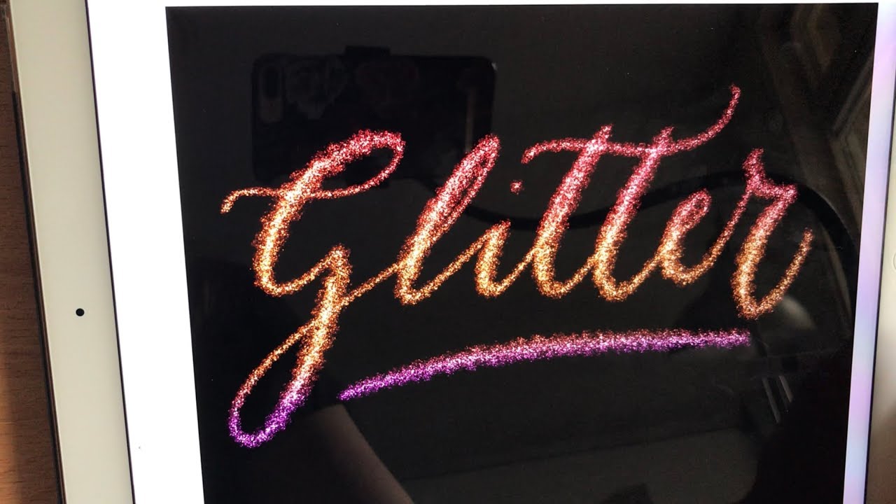 How to create brushes in procreate. Three different brushes, glitter, lettering and stamps