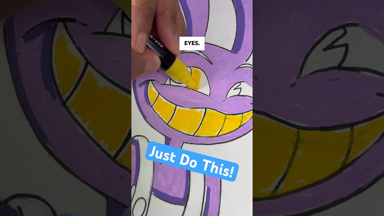 Drawing Digital Circus With Posca Markers ! 😍 Jax #digitalcircus #art #shorts