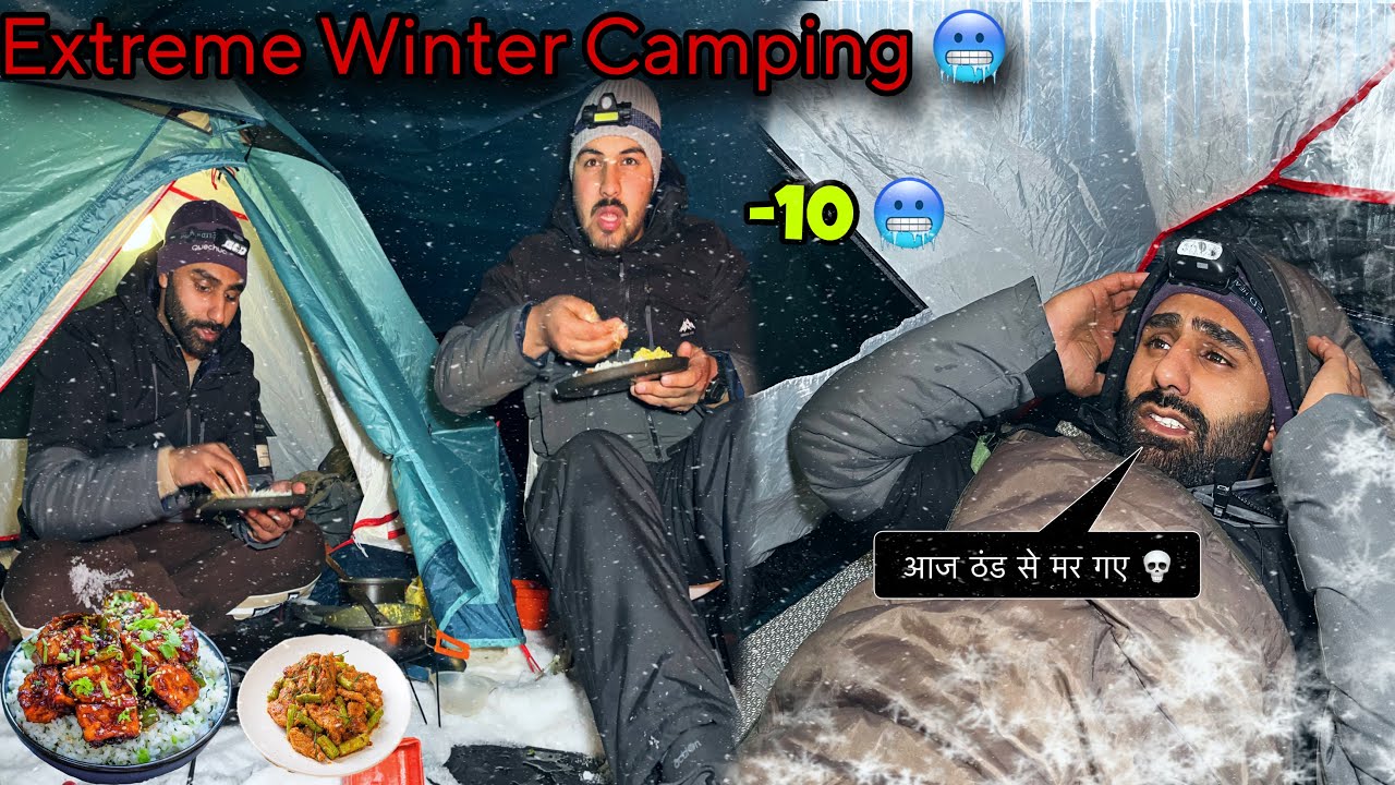 Surviving -10°C Extreme Winter Camping in Dangerous Forest | Camping in India | LifenLiving |#winter