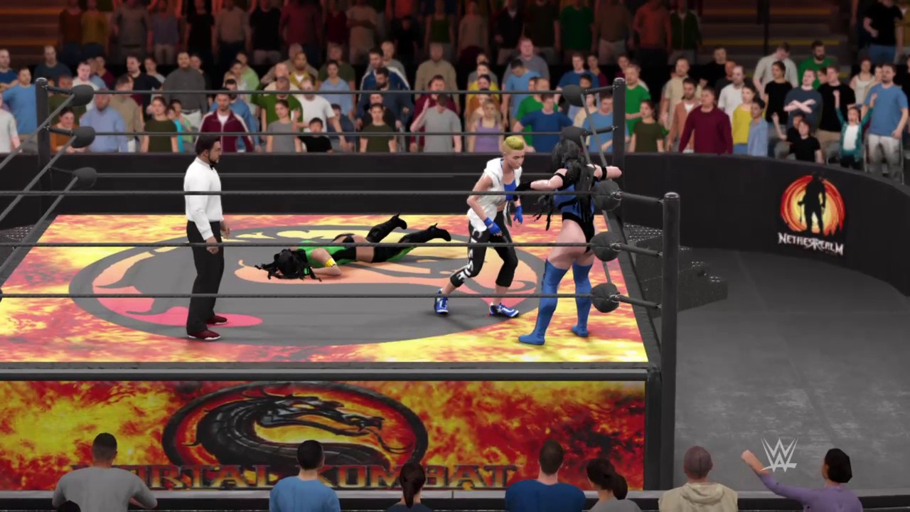 WWE 2K17 Kitana vs. Cassie Cage vs. Jade - Extreme Rules