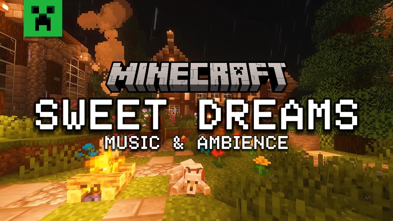 🌙 Засни мгновенно ⎮ Дождь в Minecraft и уютная атмосфера цветочного дома