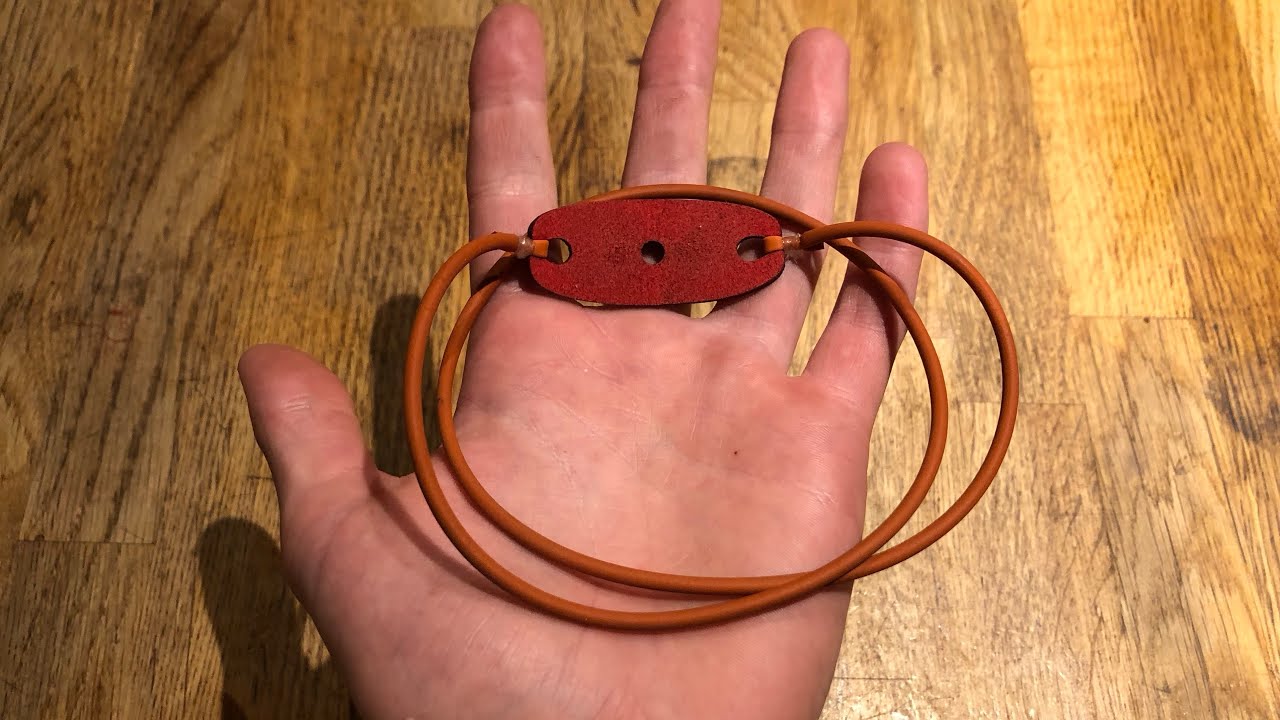 How to make and shoot a frameless slingshot.