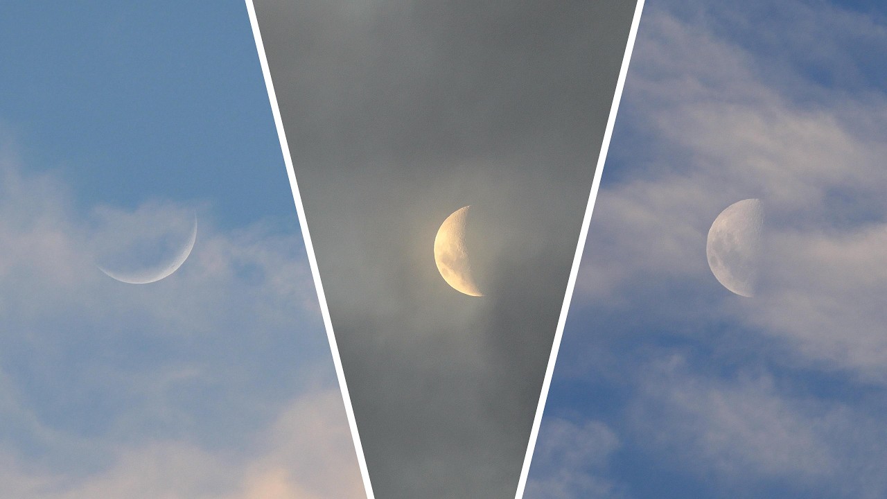 4K UHD - Daily Mindfulness #105 - Waning Crescent, Waxing Crescent & Waxing Gibbous Moon - Feb 2026