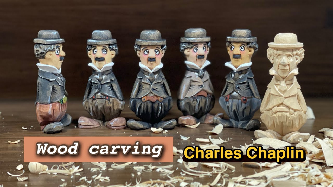 [우드카빙]목각인형 조각하기-찰리 채플린 Woodcarving-Charlie Chaplin